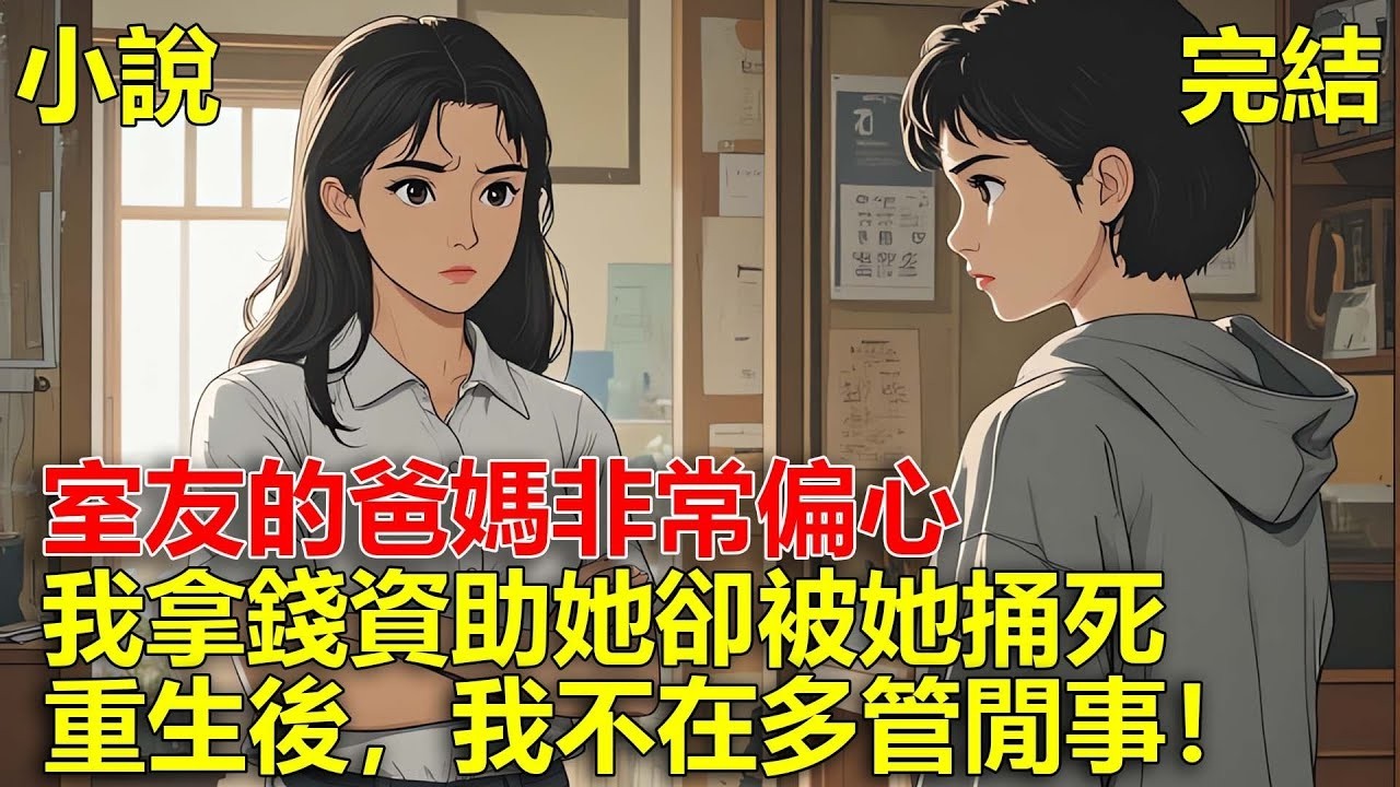 室友的爸媽非常偏心，我見她可憐，不僅拿錢資助她，還幫她逃離原生家庭，可室友卻說我羞辱她，一刀將我捅死，重生後，我不在多管閒事！