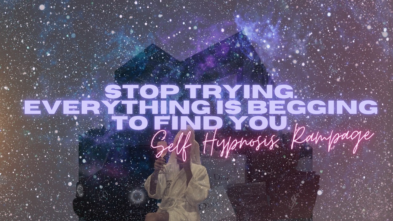 the moment you stop trying everything accelerates — desires are chasing you (rampage)