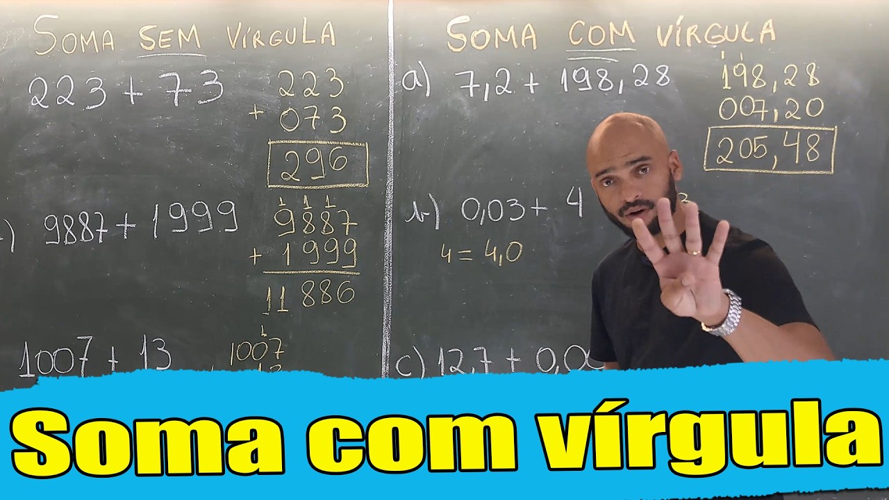 CONTA DE MAIS - Como somar números com vírgula e sem vírgula?  Aprenda agora!