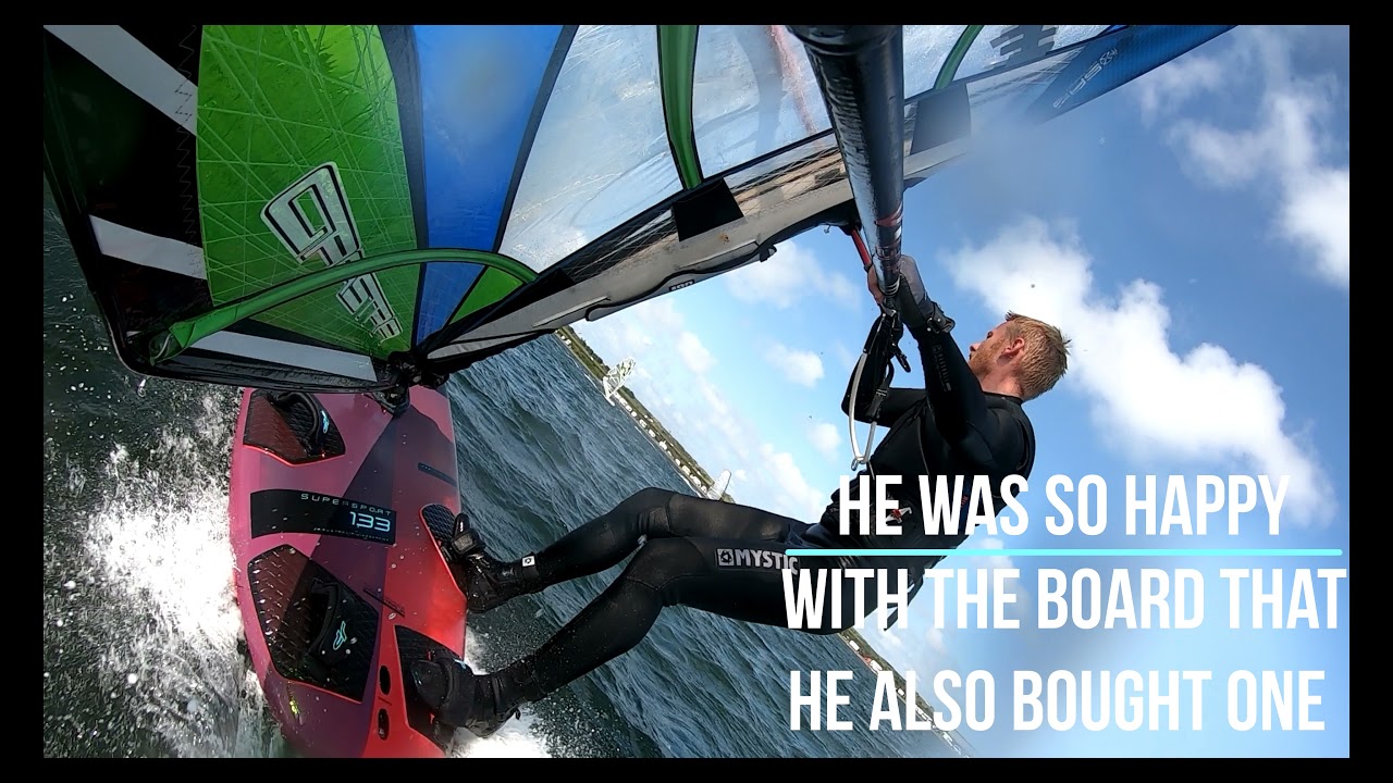 Windsurf Brouwersdam #79, What can happen when you step in the back foot strap first?