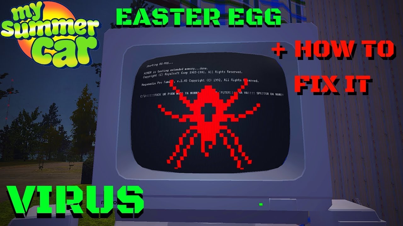 EASTER EGG - VIRUS on COMPUTER - RED SPIDER - My Summer Car #119