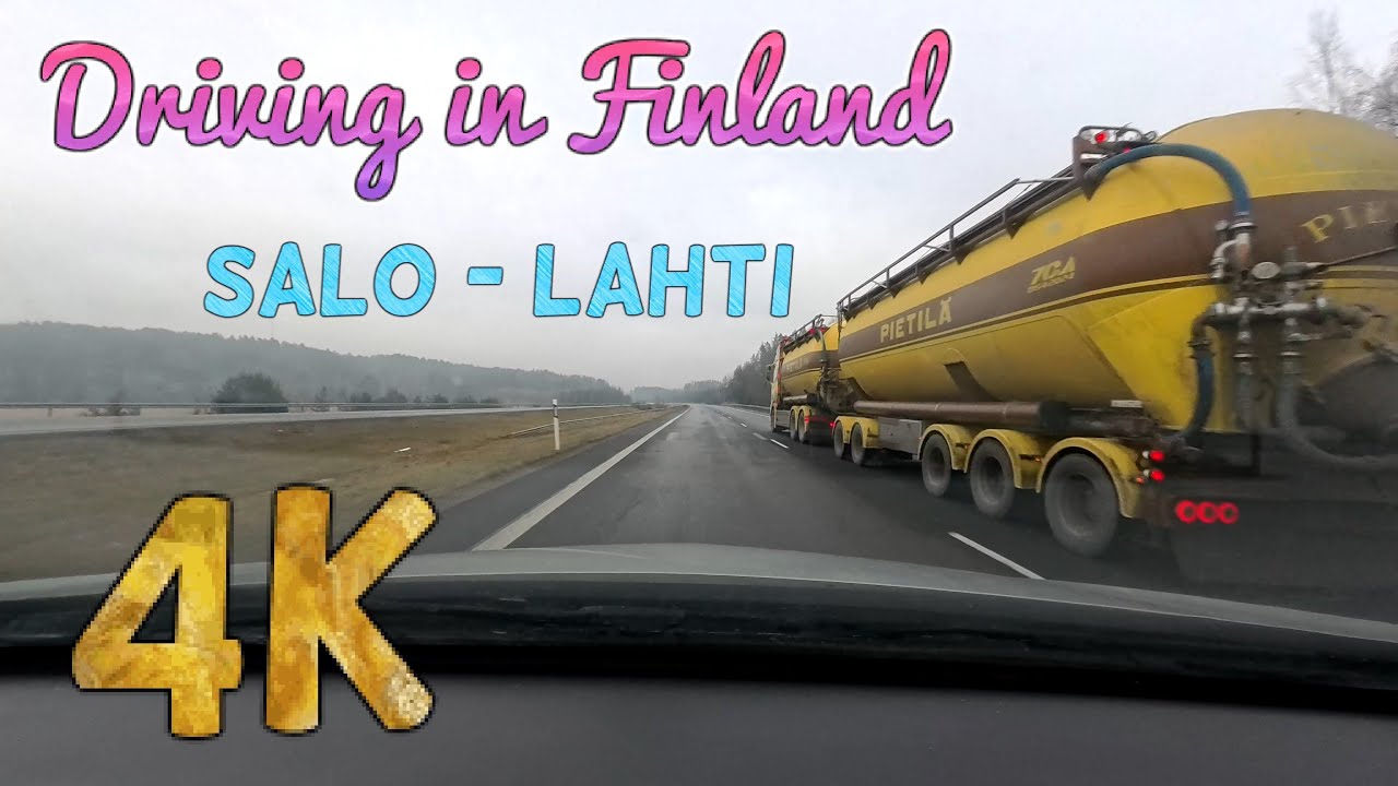 Salo - Hyvinkää - Lahti Ajovideo 4K - Driving 2 hours in Finland