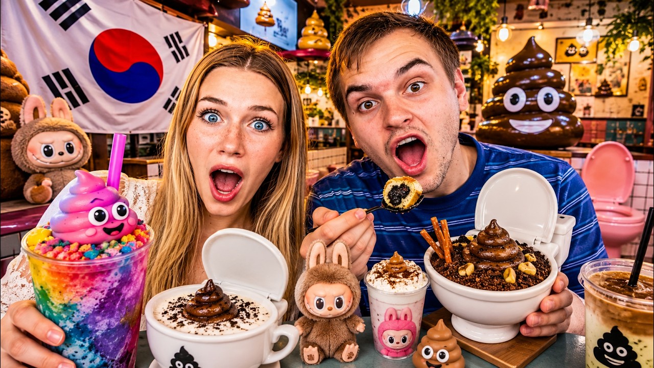 24 HODIN JÍME V NEJDIVNĚJŠÍCH KOREJSKÝCH KAVÁRNÁCH!😱