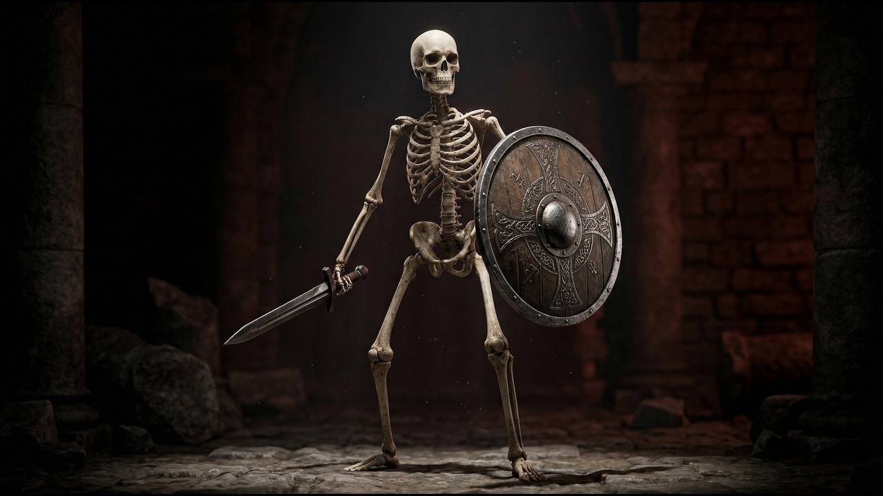 SKELETON BANGING SHIELD - Versión Metal Extremo 210 BPM 🛡️🔥