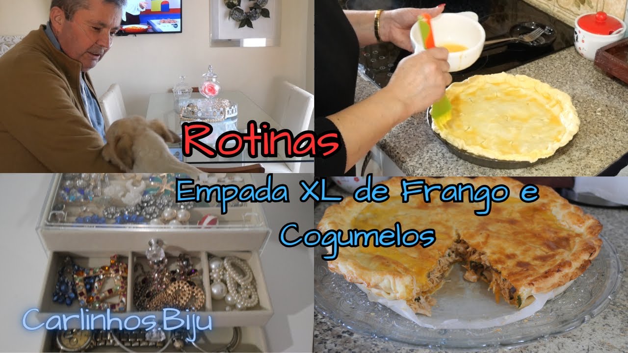 VLOG/EMPADA XL DE FRANGO E COGUMELOS/ROTINAS/BECAS FOI Á TOSQUIA/NUNCA ME TINHA ACONTECIDO/ PARCERIA