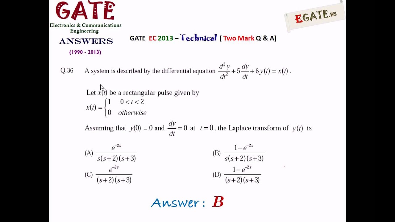 GATE  2013 ECE (Electronics & Communications) - Answers for All 65 Questions