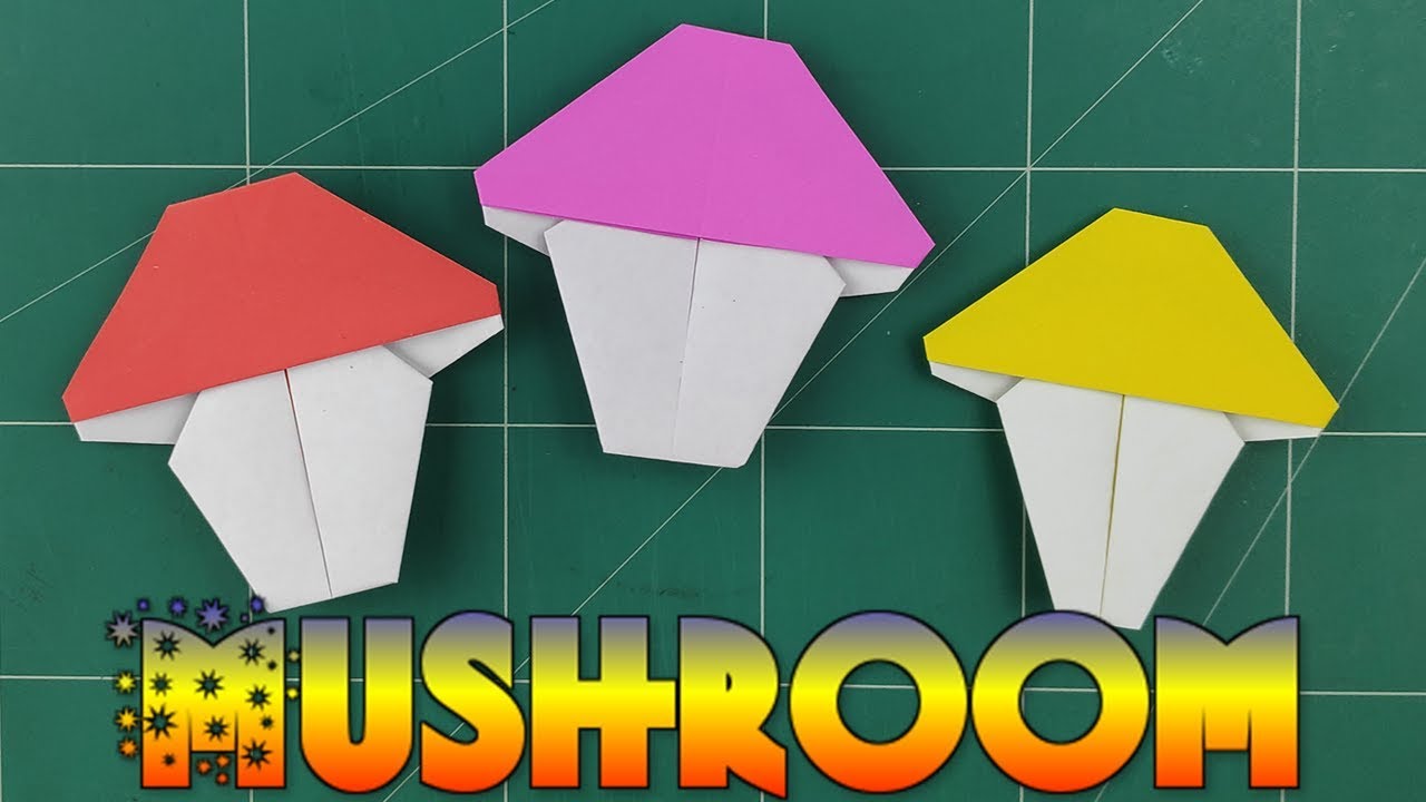 How To Make a Origami Mushroom for Kids | DIY Easy Mushroom Tutorial | Paper Kids Folding Craft
