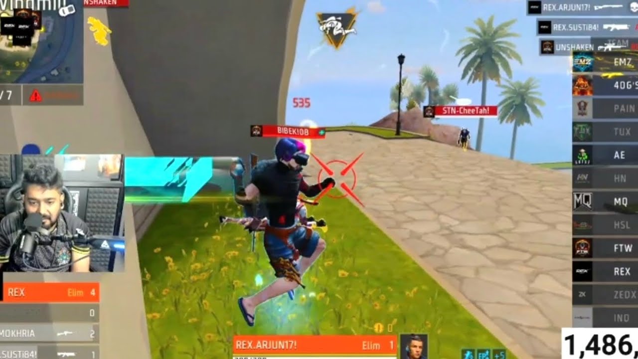 TOURNAMENT HIGHLIGHTS🏆@ROCKYRDX CRAZY CASTER  REACTION🚀FREE FIRE🇮🇳S24+🌀