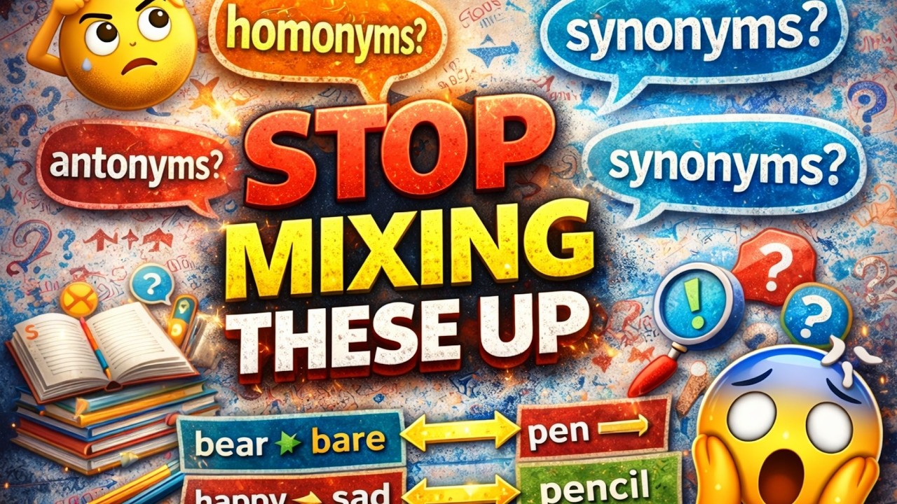 Homonyms, Antonyms and Synonyms Trivia