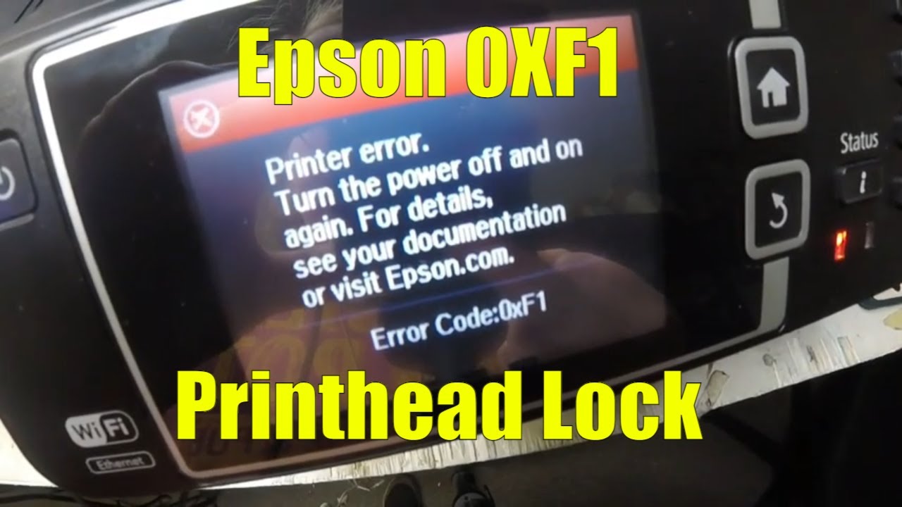 Как исправить ошибку Epson 0xF1 — заменить фиксатор печатающей головки для WF-3640 WF-7720