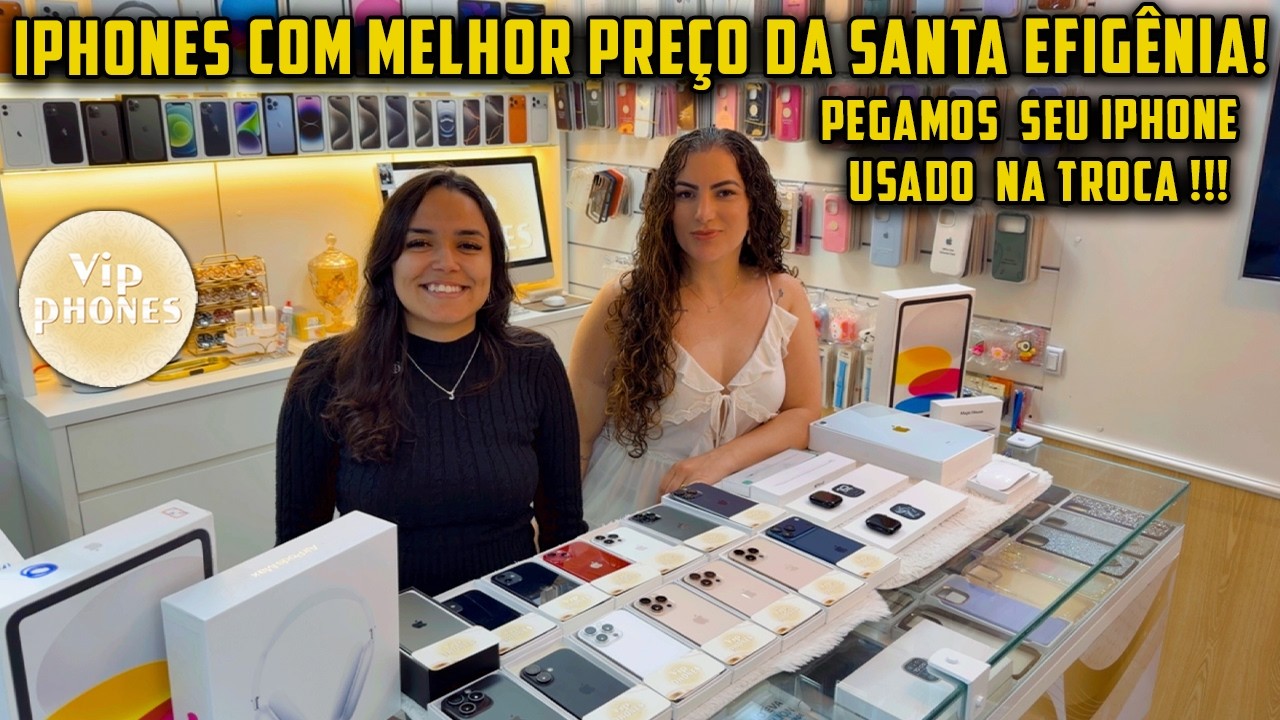 IPHONE COM MELHOR PREÇO DA SANTA IFIGÊNIA! PEGAMOS SEU IPHONE USADO NA TROCA!!! VIP PHONES