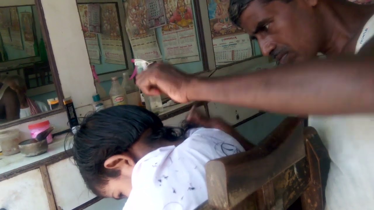 baby girl nape shave video