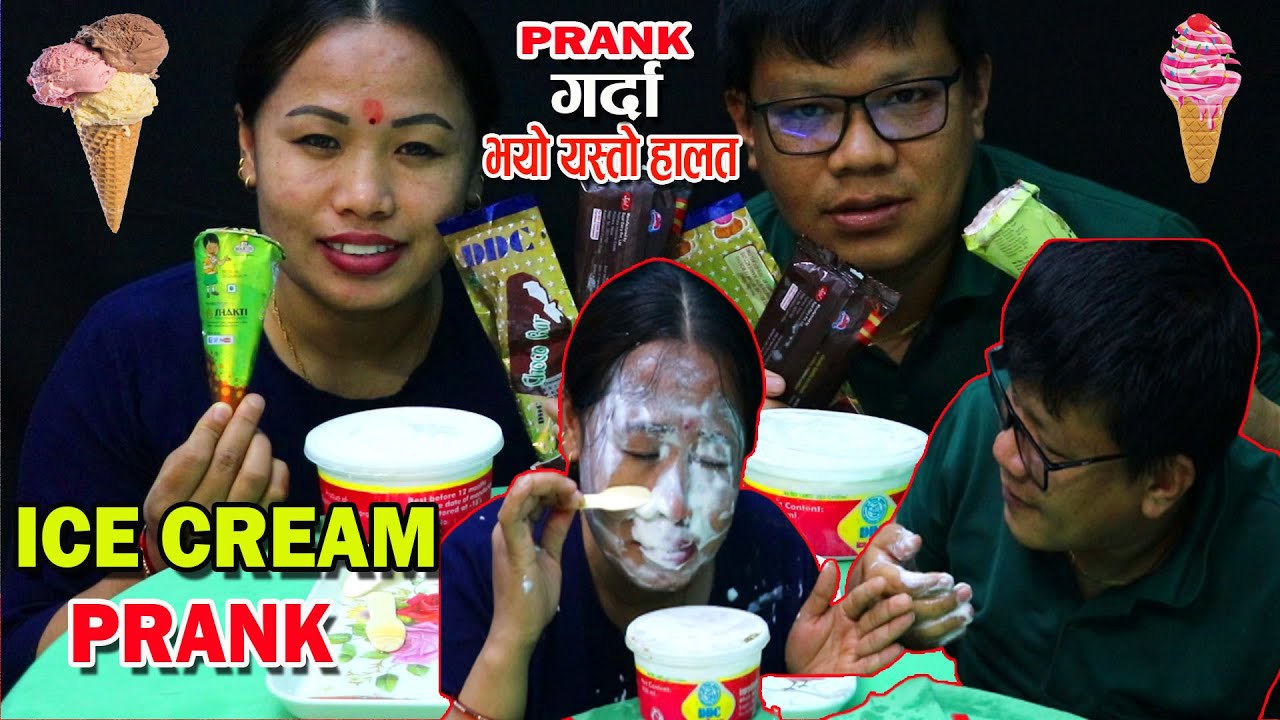 ICE CREAM CHALLENGE AND PRANK 🍧🍦 WITH MY HUSBAND | GANGA OFFICIAL  @HamroSathi