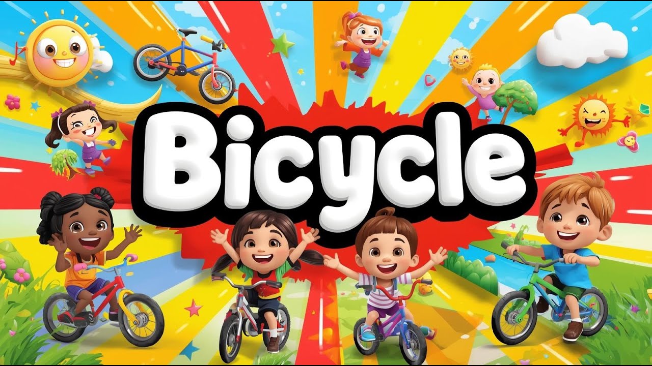 Ride, Ride, Ride Your Bike! 🚲| Fun Bicycle Song for Kids | Nursery Rhymes Poem