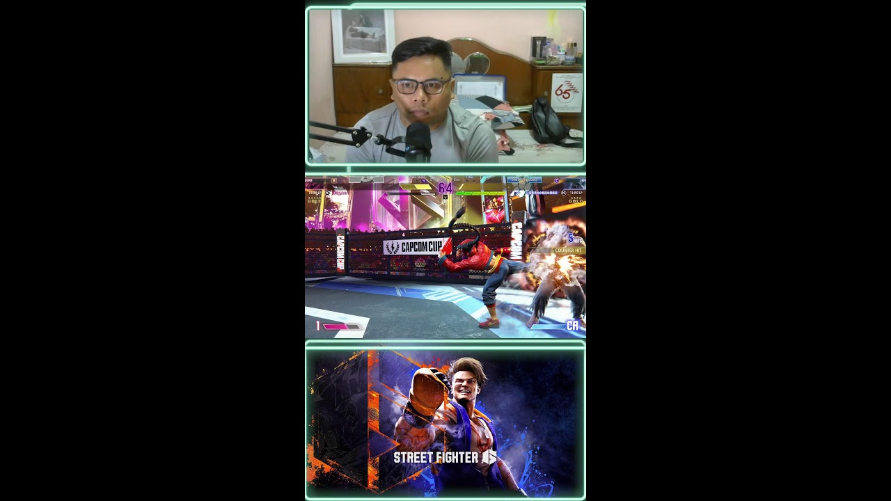 LIVE STREAMING STREET FIGHTER 6 ( SF6 ) IN PC  (Portrait)