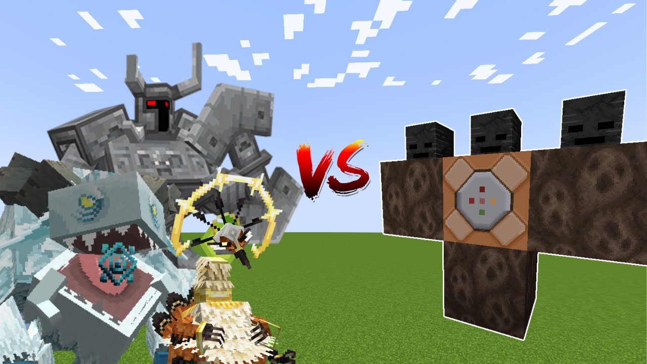 Wither Storm vs Mowzie's Mobs in Minecraft!