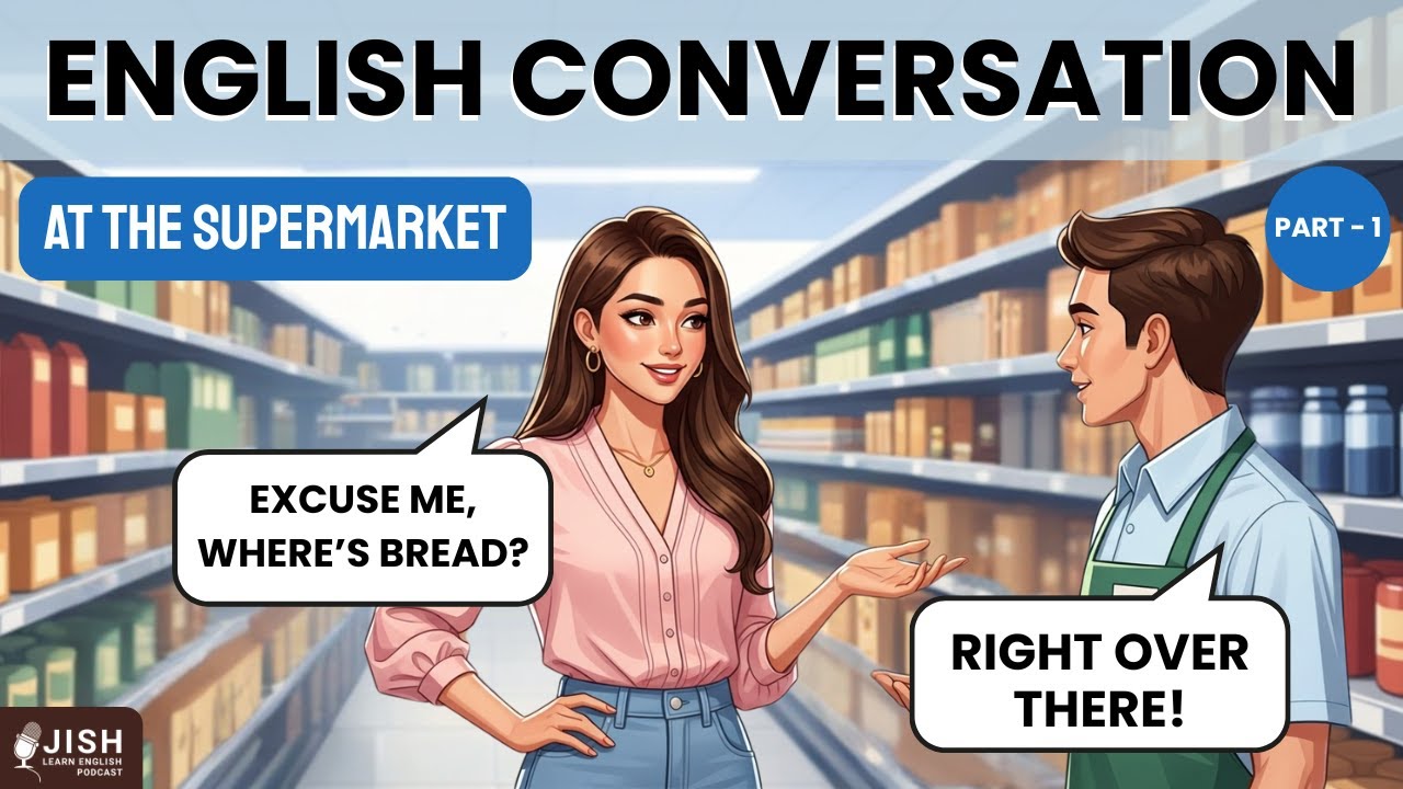 English Conversation at the Supermarket | Slow English Speaking Practice for Beginners