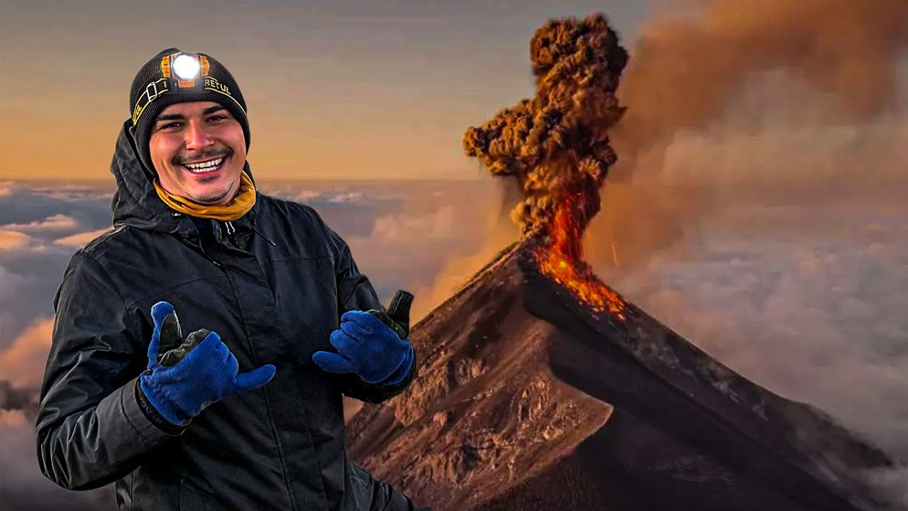 Am urcat pe un VULCAN ACTIV și A EXPLODAT (Acatenango, Guatemala🇬🇹)