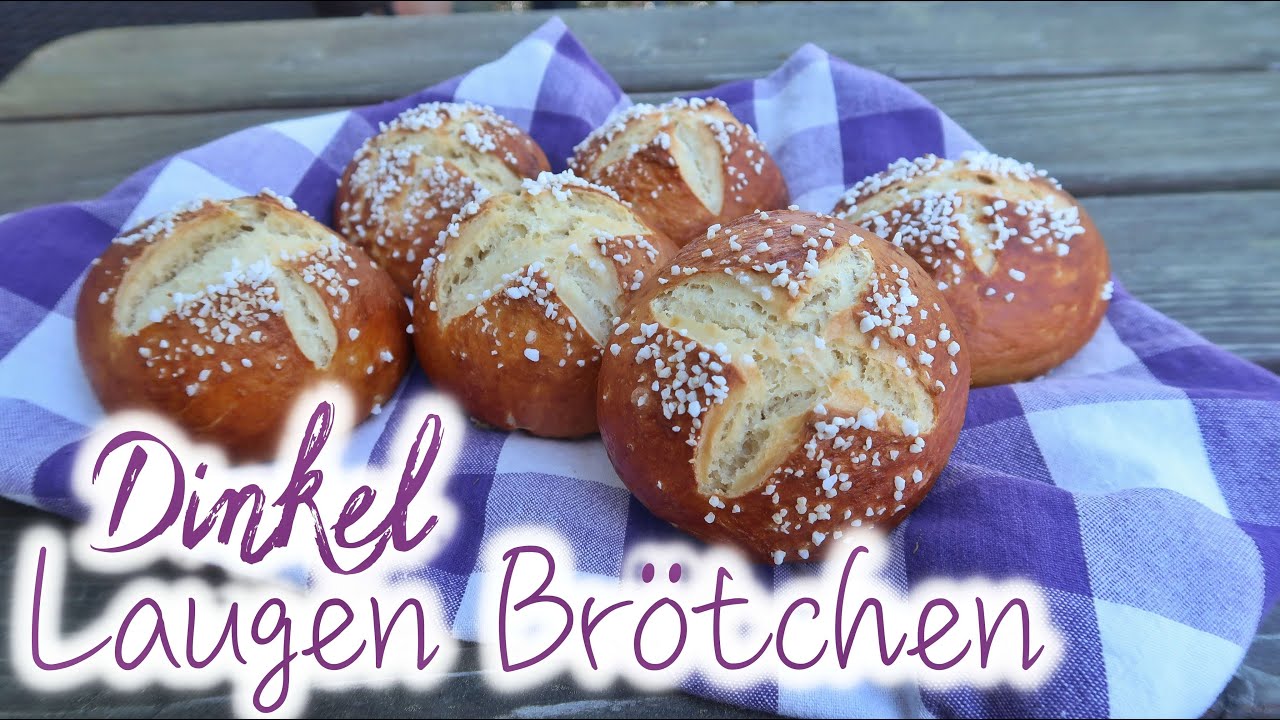 Gesunde DINKEL LAUGEN BRÖTCHEN/BREZELN Super einfach & gelingsicher. Option auf vegan, glutenfrei.