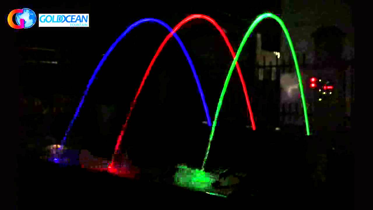 Laminar Jumping Jet Fountain with Built-in LED Light