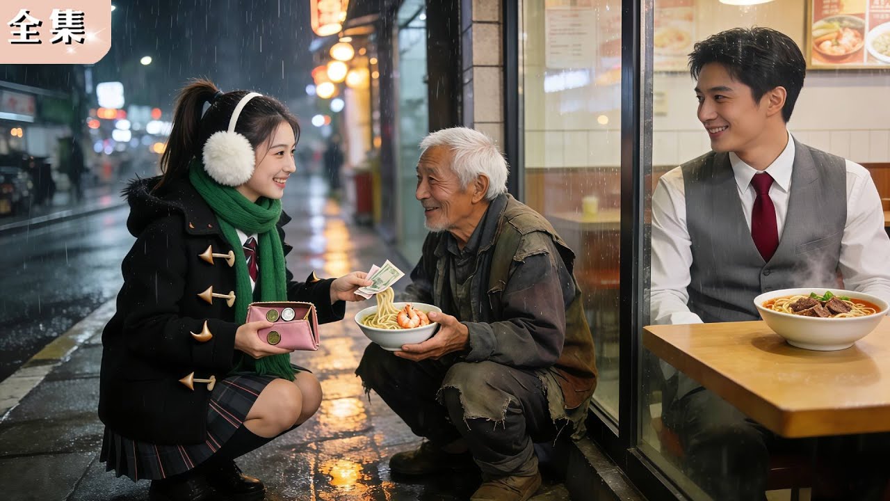 總裁爺爺裝窮考驗窮女孩，她卻花光錢包替他買麵！總裁破防心動，下一秒豪車封街，將她帶回豪門寵到心尖！#總裁 #甜寵 #熱門短劇 #drama #chinesedrama