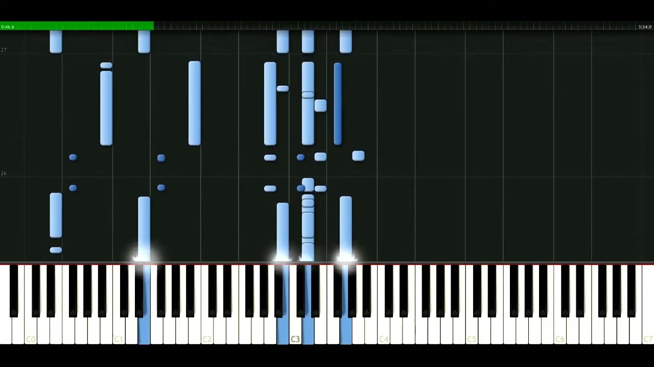 Whitney Houston - Million dollar bill [Piano Tutorial] Synthesia | passkeypiano