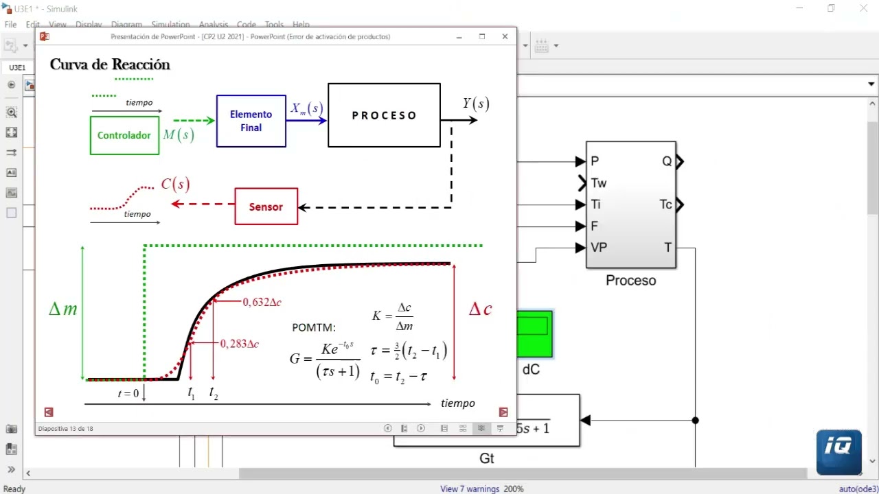 CP01: Ejercicio de Control en Cascada Sintonía por Curva de Reacción