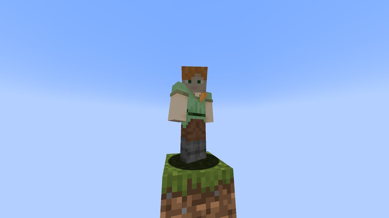 minecraft ama TEK BLOCK ÜSTÜNDE