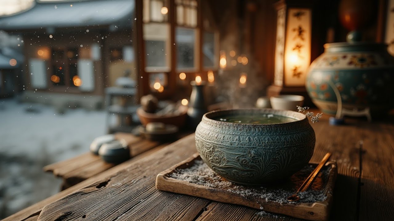 Snowy Hanok Ambiance ~ Корейский Традиционный Чай | Дзен Зимний Уютный Отдых для Разума