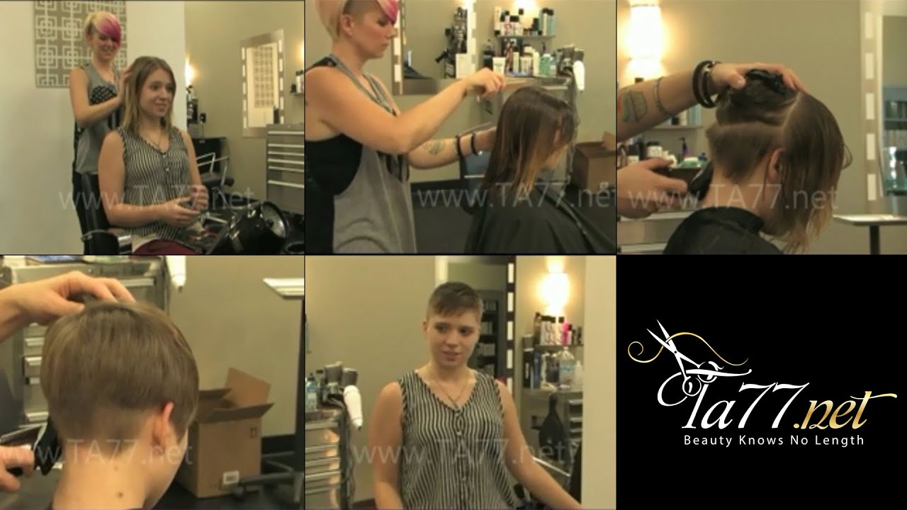 Karlee - Pt 1: Shortest Hair Cut of Her Life (Free Video)