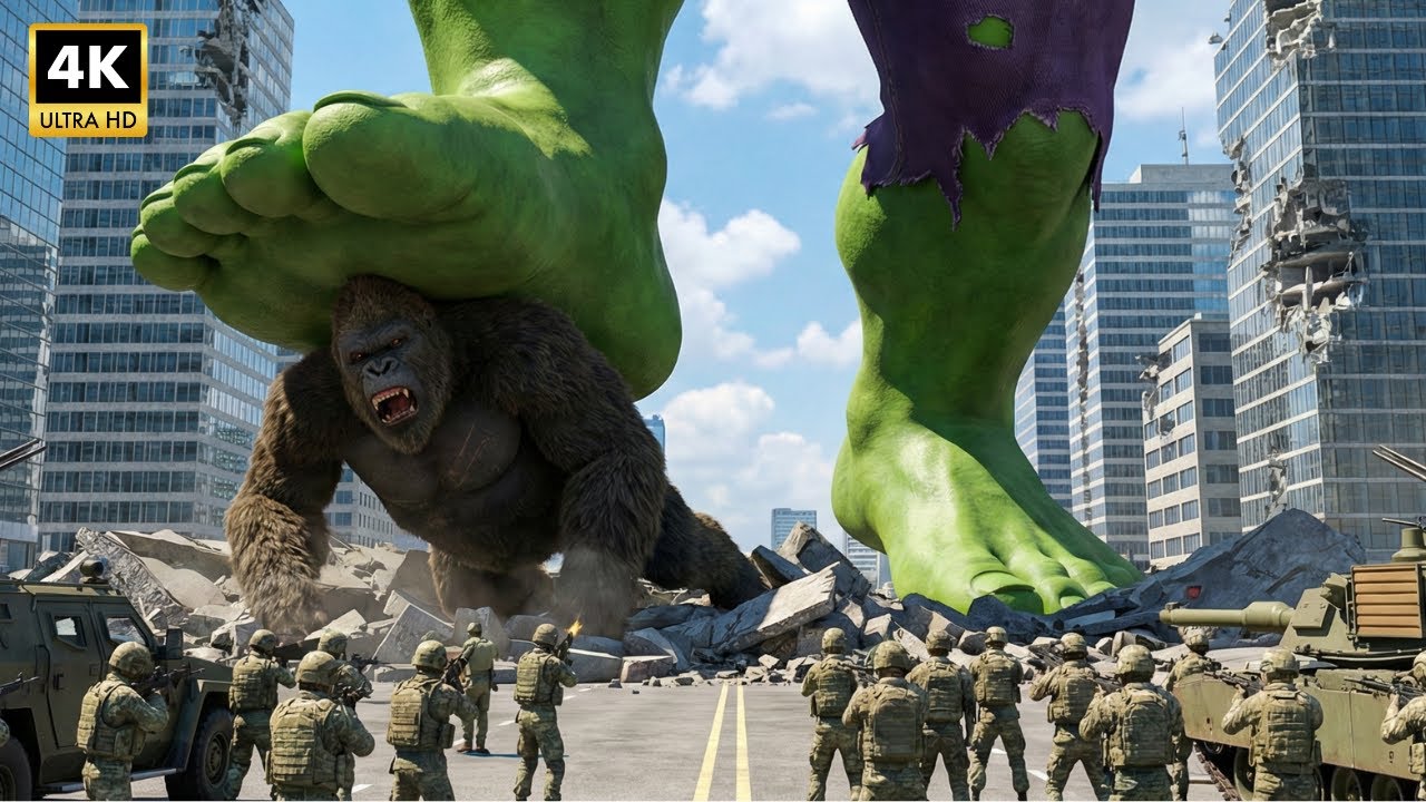 King Kong vs Titan Hulk: Epic Destruction Battle - Full Movie 4K | Ultimate Fight