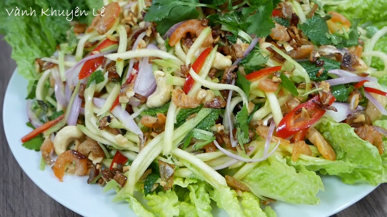 GỎI XOÀI - Cách trộn Gỏi không bị ra Nước - Cách làm Gỏi Xoài thơm giòn đãi Khách by Vanh Khuyen