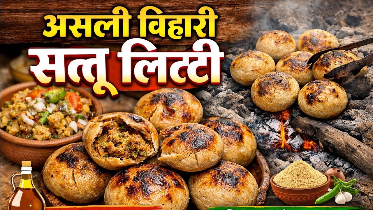 Asli Bihari Sattu Litti Recipe | बिना ओवन देसी लिट्टी कैसे बनाएं | Village Style Litti