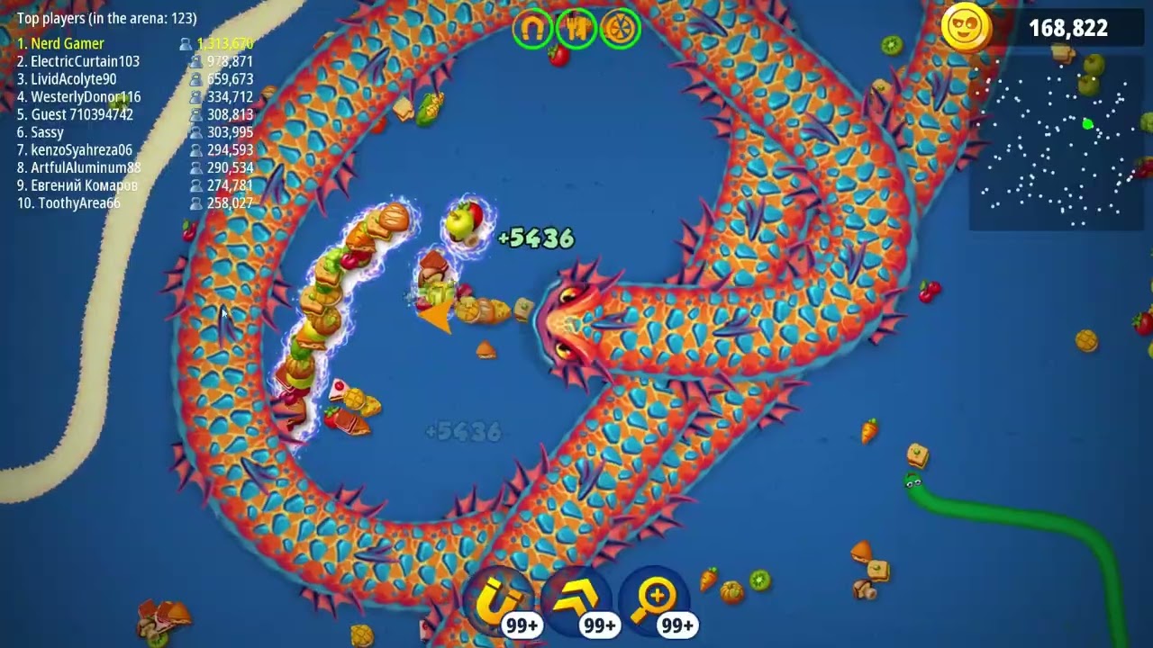 🐍WORMSZONE.IO | Giant Slither Snake TOP 01 / Epic Worms Zone Best Gameplay!