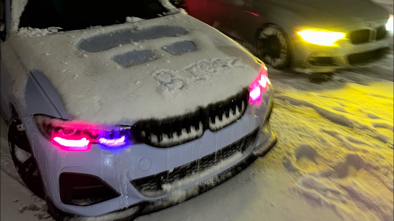 I CRASHED MY BMW DRIFTING IN THE SNOW!!!!!!