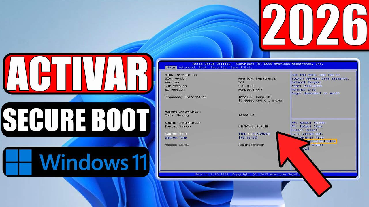 🟢Como activar arranque seguro o secure boot para Windows 11 (2026)