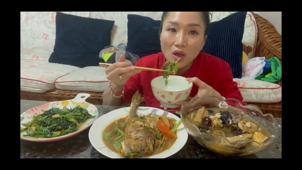 Vlog 81 ll CANH GÀ NẤU RƯỢU,CẢI XÀO,CÁ BIỂN KHO CÀ CHUA