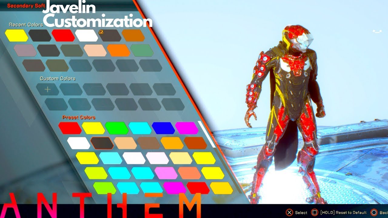 Anthem Javelin Customization Color Schemes
