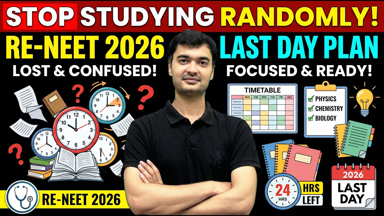 STOP Studying Randomly! RE-NEET 2026 Last Day Plan | RE-NEET 2026 | NEET 2026