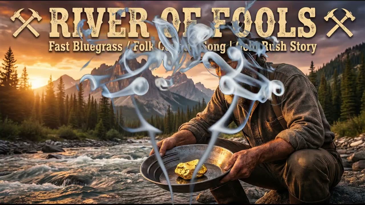 Gold fever burnin',  RIVER OF FOOLS ⛏️ Fast Bluegrass / Folk Country Song