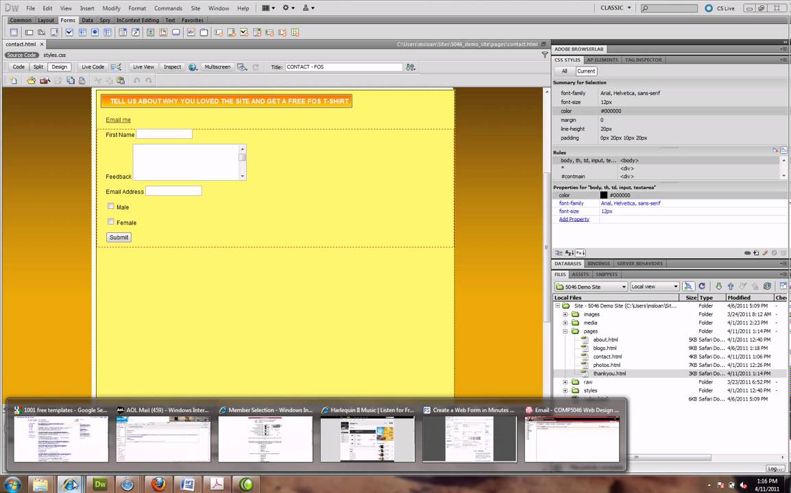 Creating an Input Form using Formsmarts.com