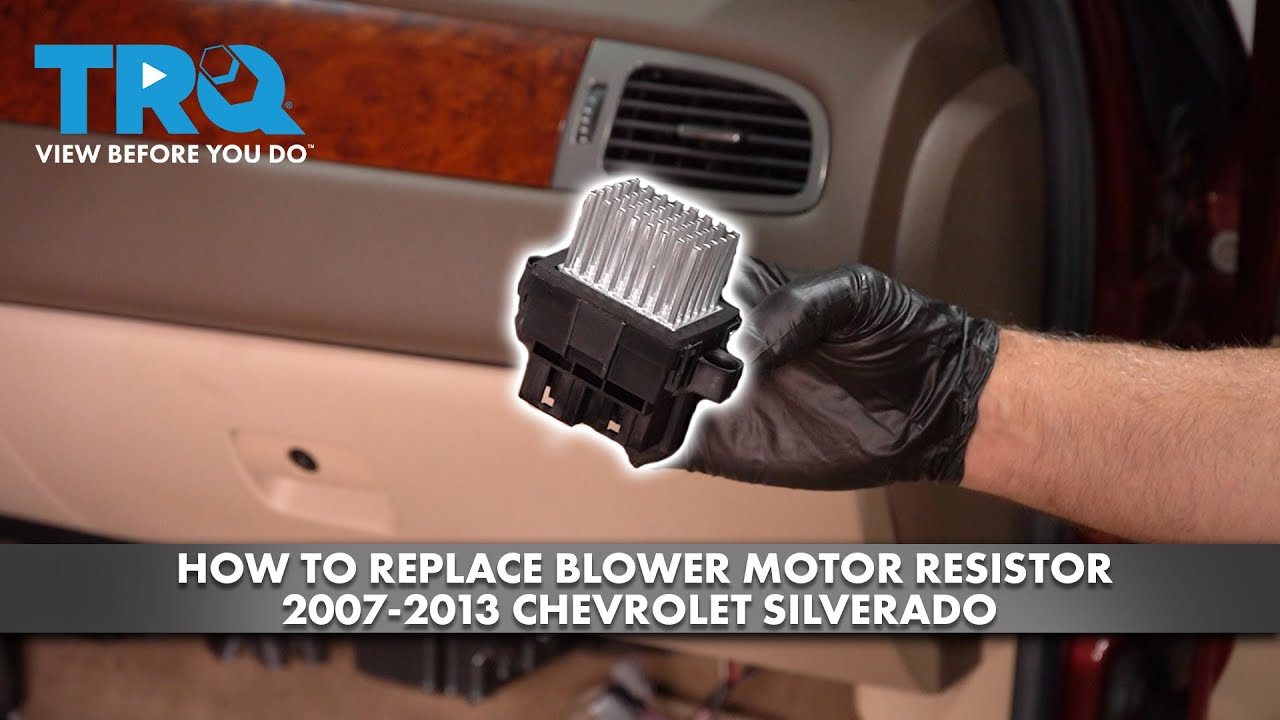 Как заменить резистор электродвигателя вентилятора Chevrolet Silverado 2007-2013