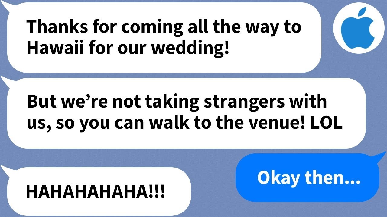 【Apple】I went to Hawaii for my brother's wedding, but his fiancee wouldn't let me in the car so...