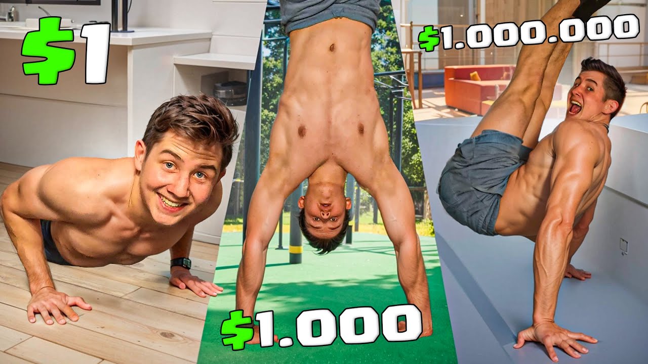 1$ vs 1,000$ vs 1,000,000$ Calisthenics Exercise