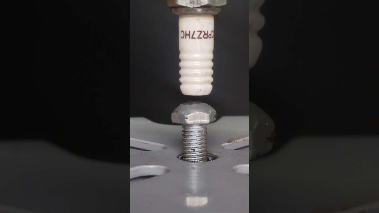 i tried to friction spark plug with bolt #experiment #shorts #shortsfeed #trending #viral #fyp #like