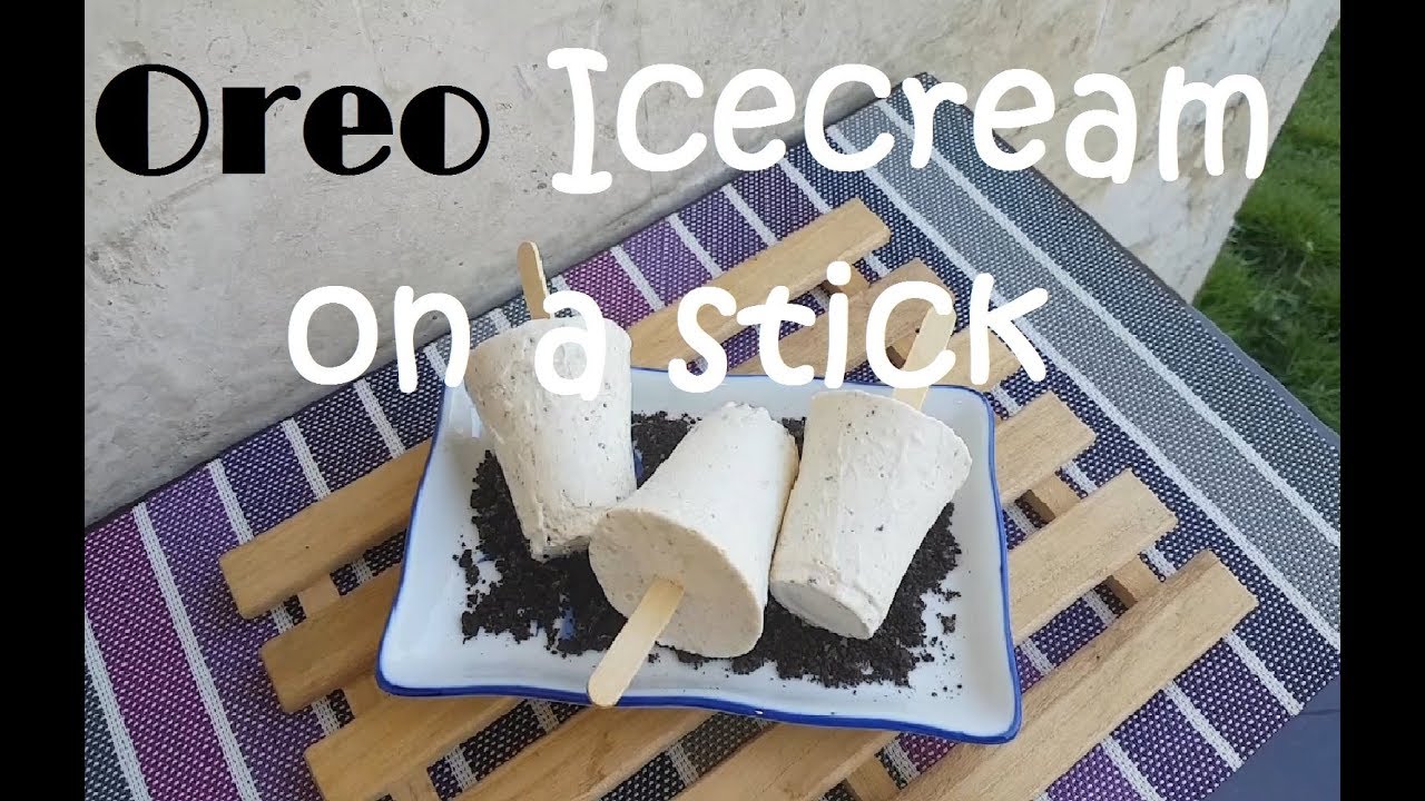 Oreo Ice cream on a stick | Ice cream Drop | no ice cream machine recipe | no ice cream maker