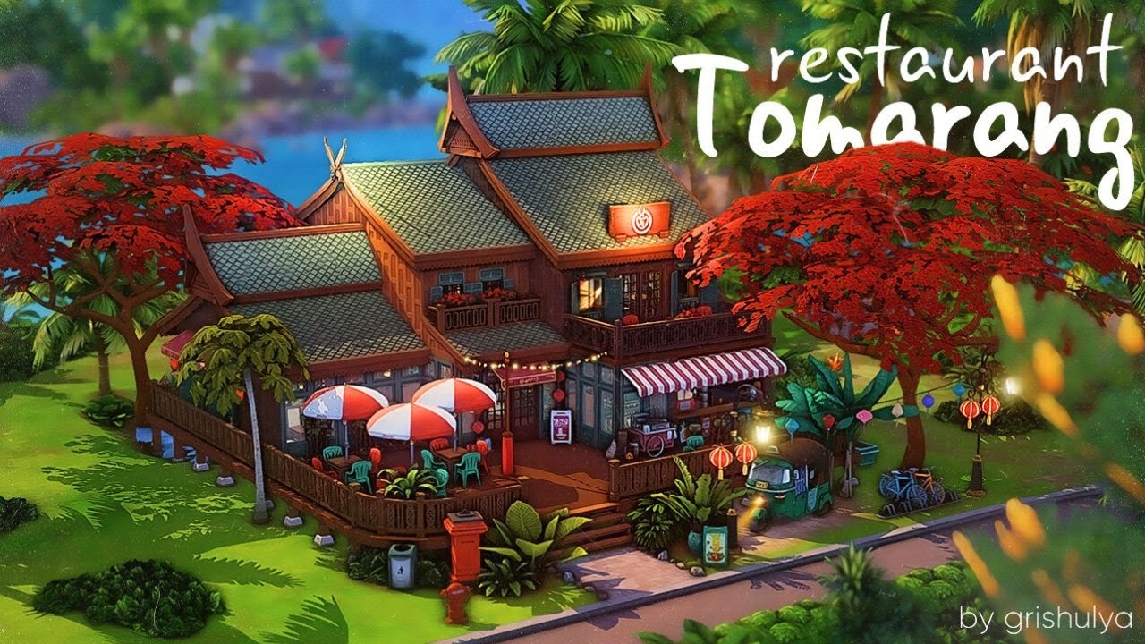 Тайский ресторан в Томаранге 🍜 | Строительство | The Sims 4 | No CC
