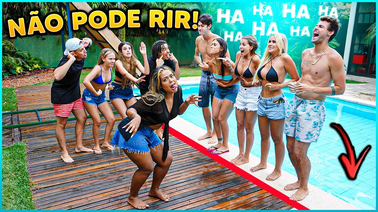 TENTE NÃO RIR NA PISCINA COM FAMÍLIA LOURES!! ( QUEM CAIU NA PISCINA? ) [ REZENDE EVIL ]