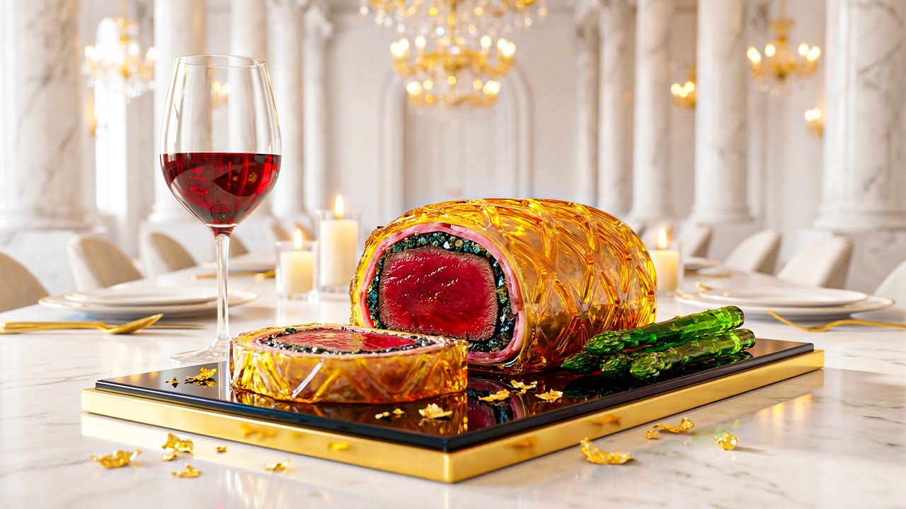 Making Gordon Ramsay’s Famous Beef Wellington… But Made of GLASS 🥩✨
