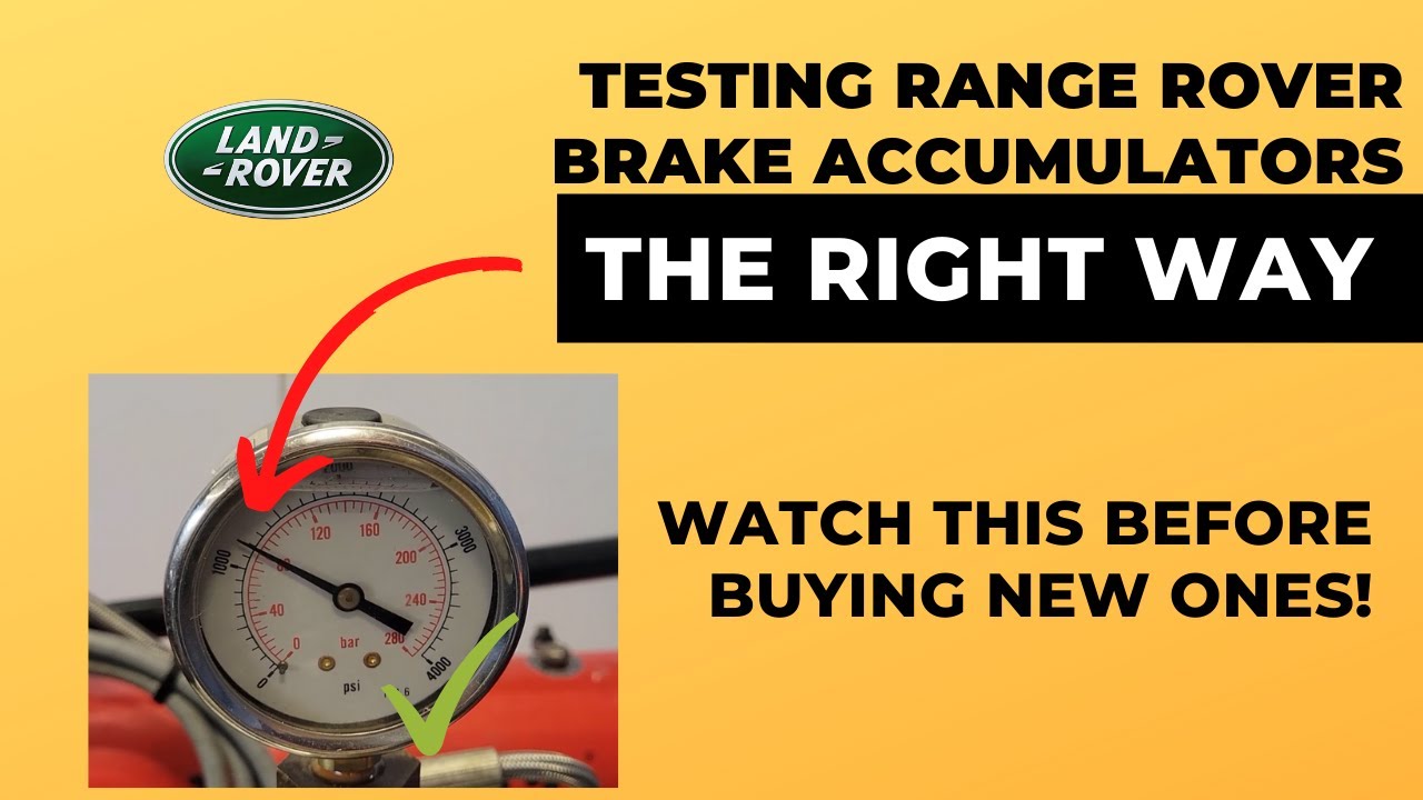 Testing Range Rover Brake Accumulators